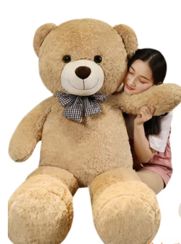 Oso gigante de pelo castaño y suave para niños